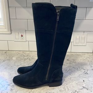 Ugg Sorensen Black Suede Waterproof Tall Boot Womens Size 10